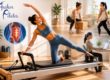 Pilates reformer for core strength