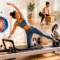 Pilates reformer for core strength